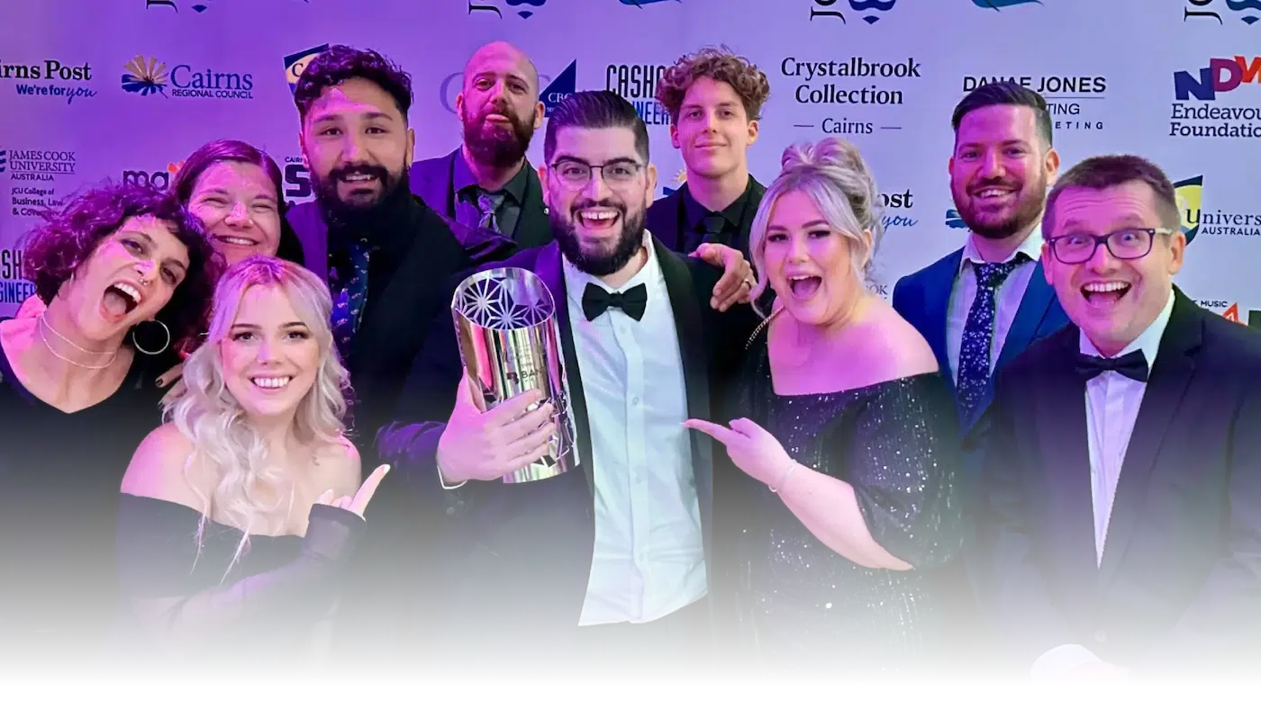 A group of people posing for a picture