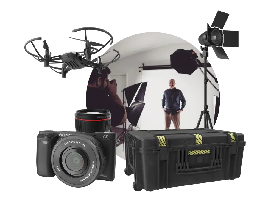 A man standing in front of a camera