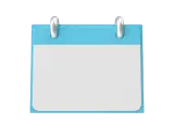 A blue and white clipboard hanging on a wall