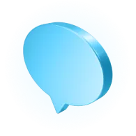 A light blue speech bubble on a black background