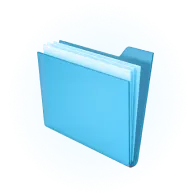 A blue binder with a blue circle around it