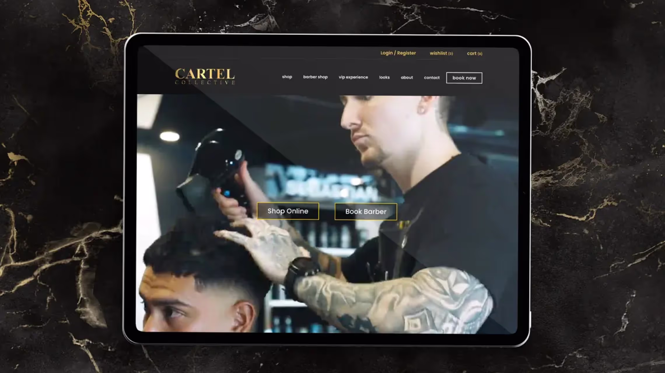 Cartel Collective responsive website layout