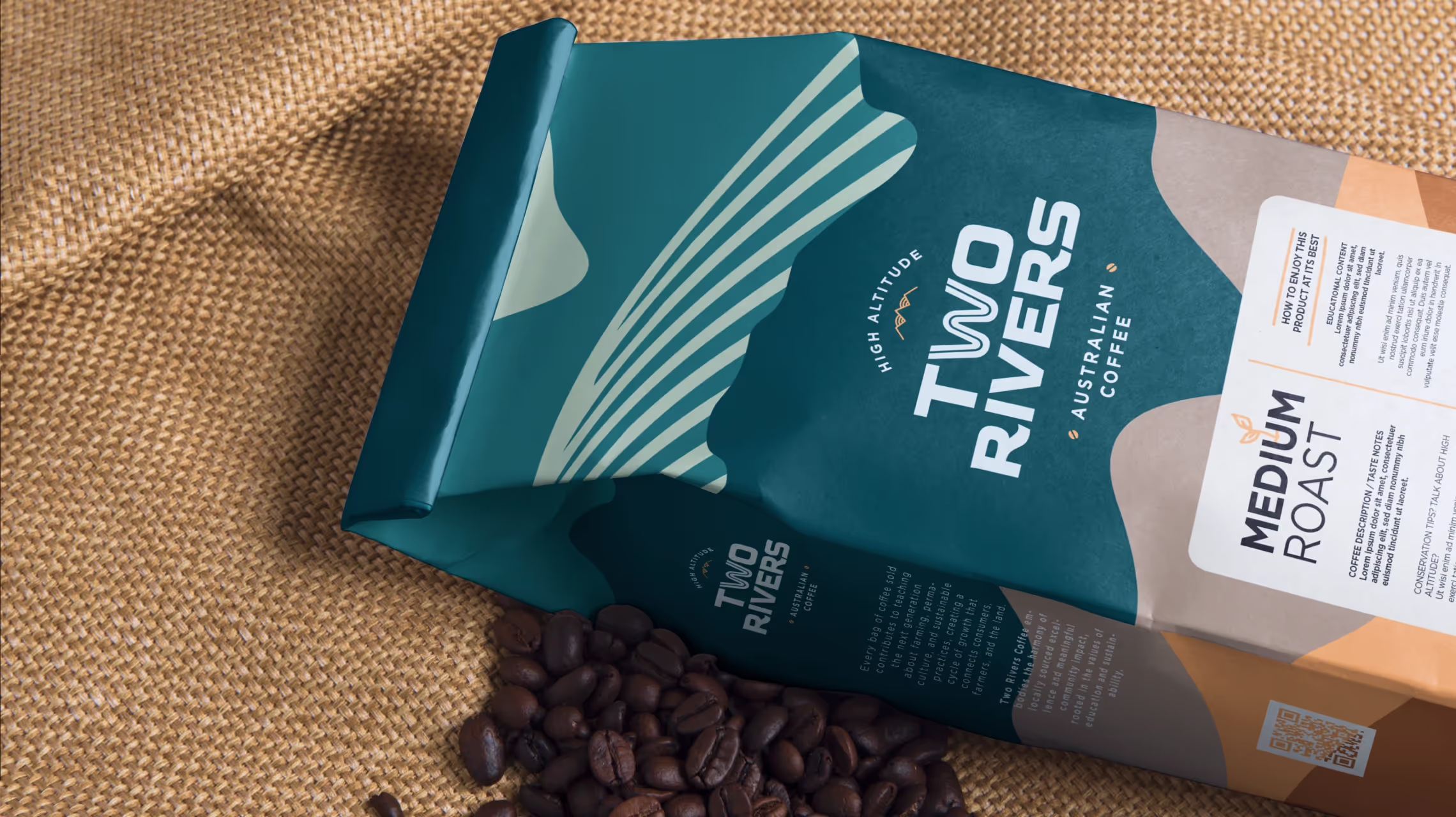 Two Rivers Coffee logo design