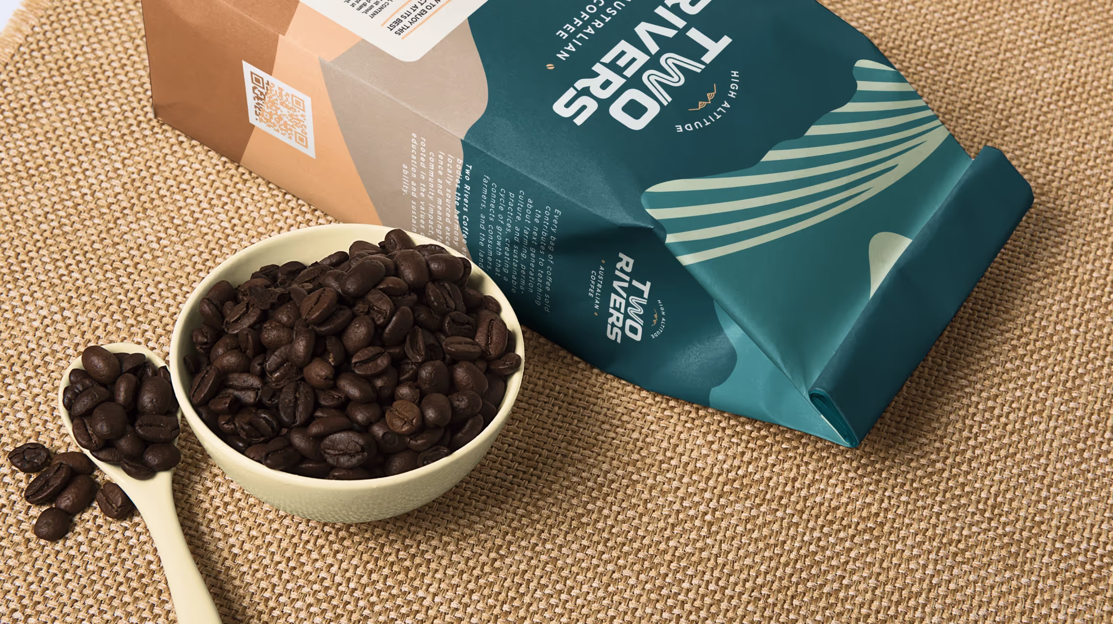 Two Rivers Coffee brand identity system