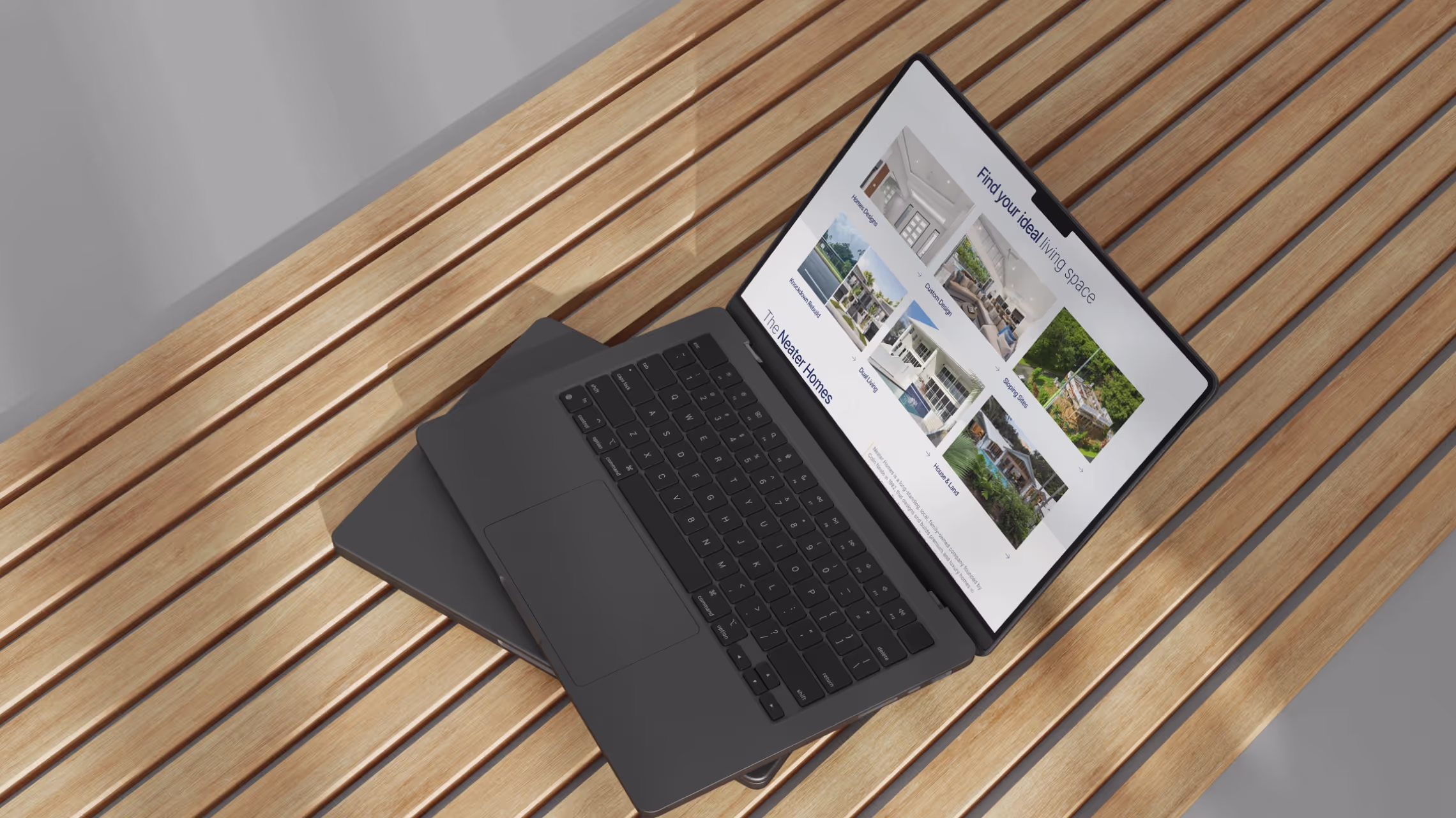 Neater Homes website interface design