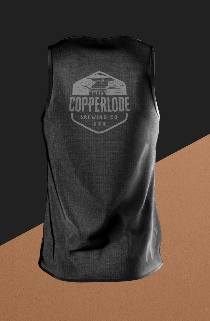 Copperlode Brewing logo and brand mark design