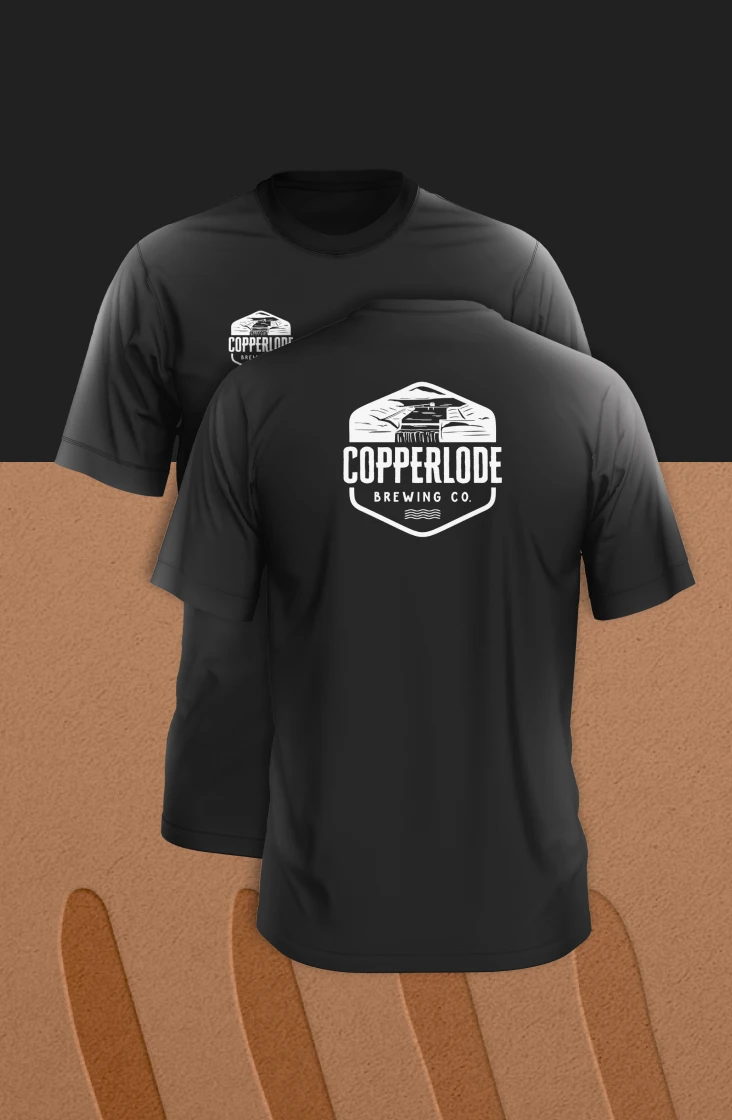 Copperlode Brewing brand colour and type treatment