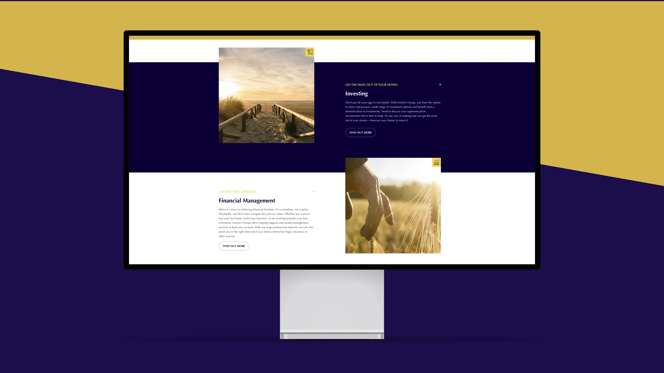 Fowler's Group website homepage design