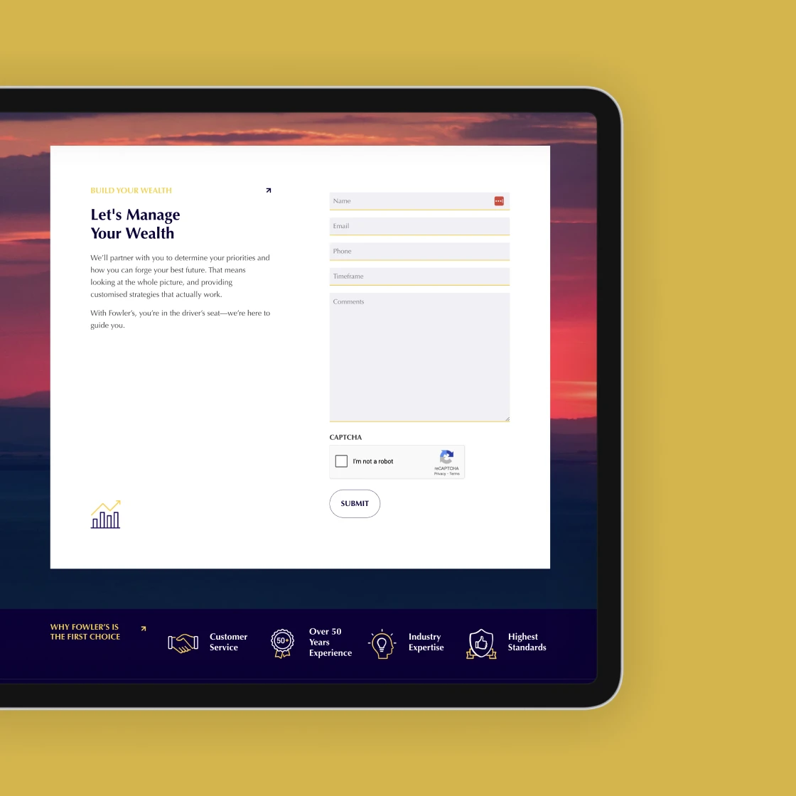 Fowler's Group website homepage design
