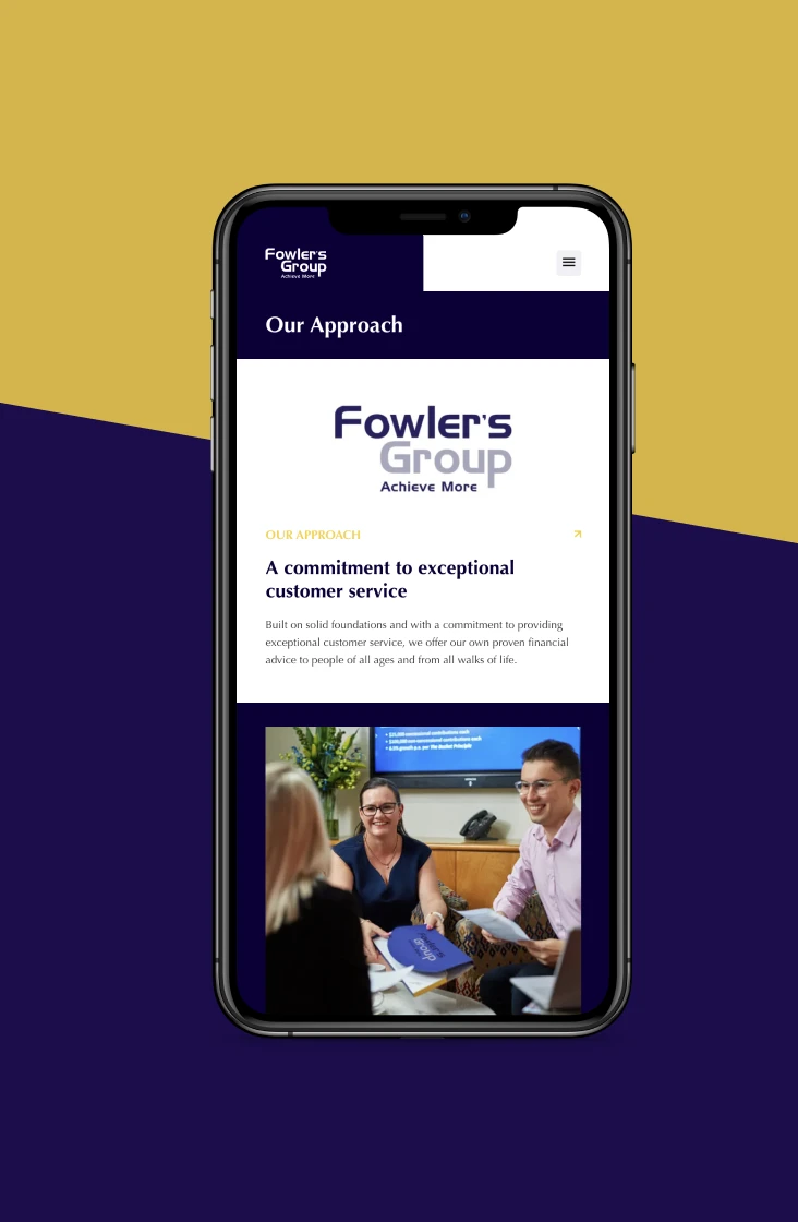 Fowler's Group website interface design