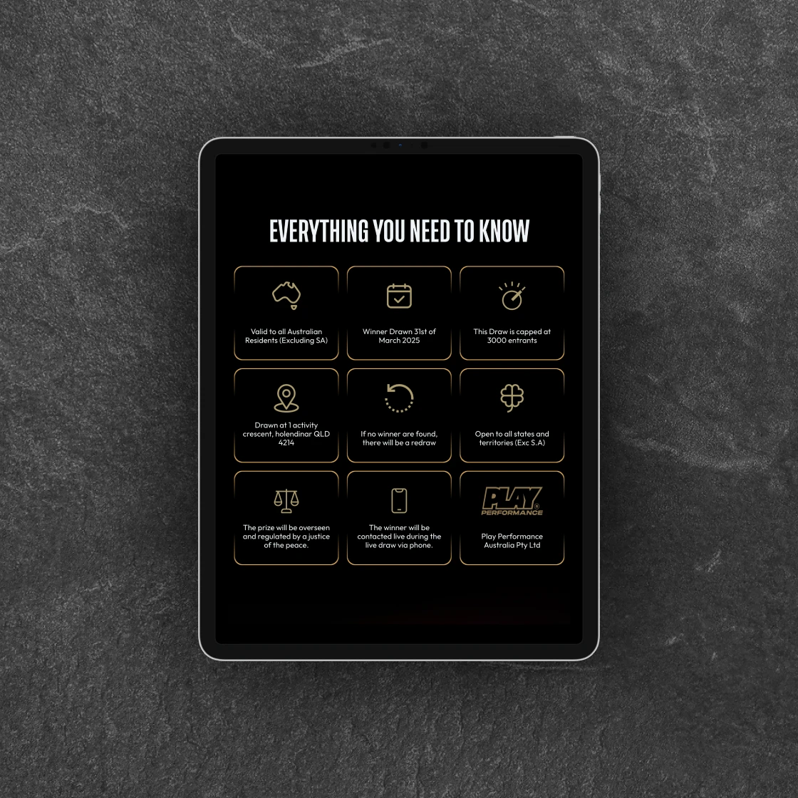Play Performance responsive website layout