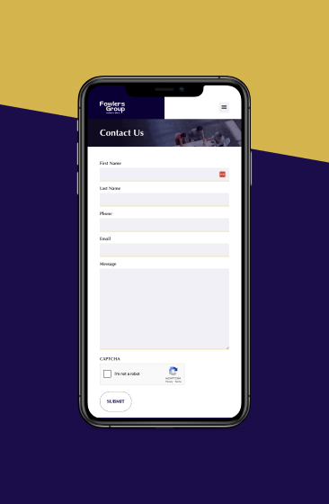 Fowler's Group responsive website layout