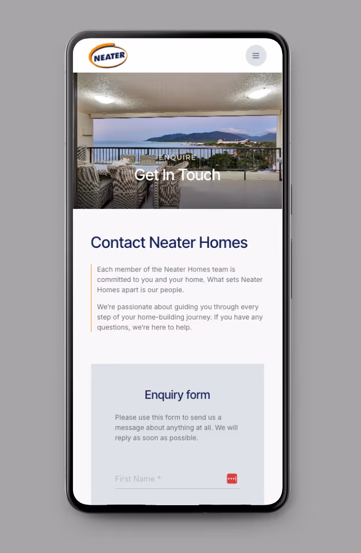 Neater Homes campaign creative for social media