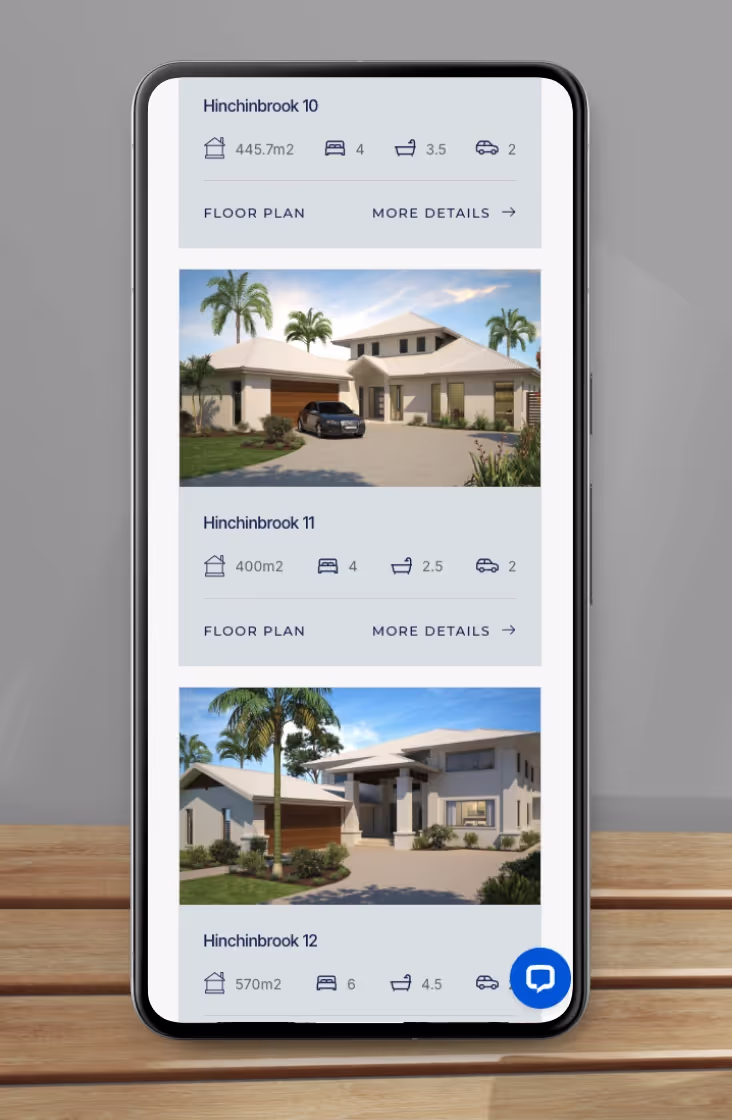 Neater Homes website design detail