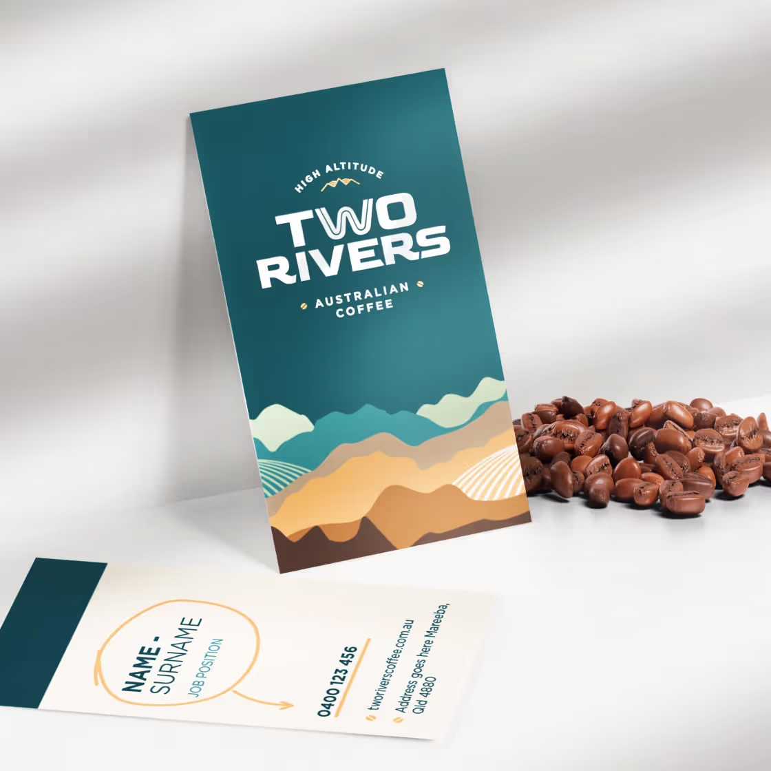 Two Rivers Coffee website homepage design