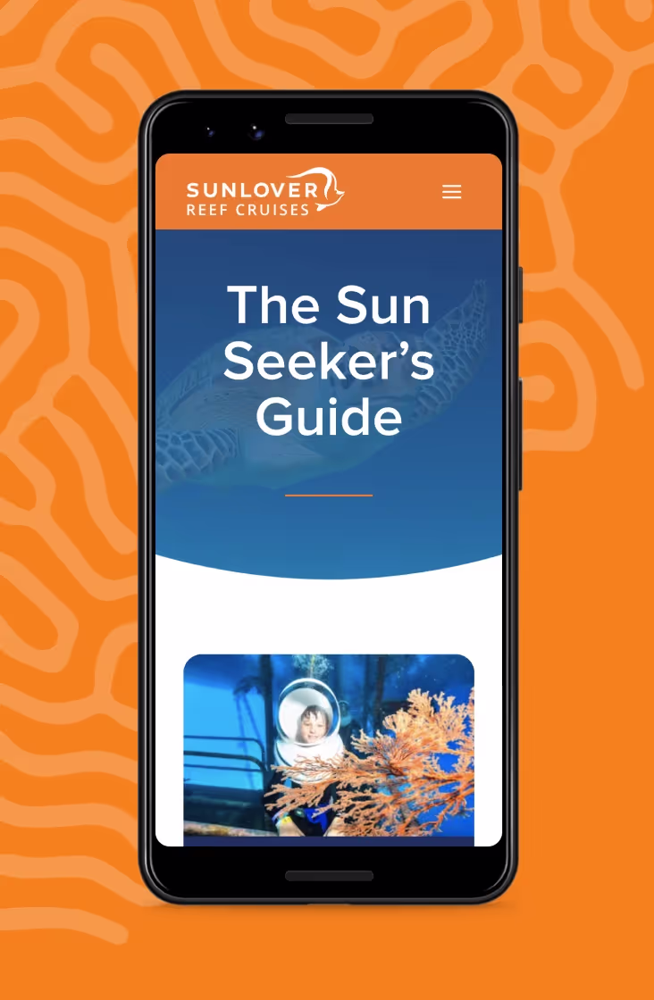 Sunlover website homepage design