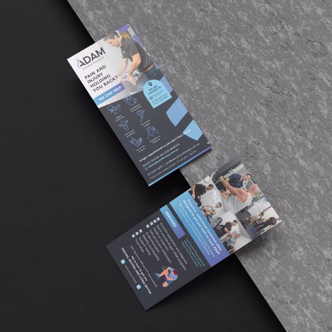Adam Physiotherapy responsive website layout