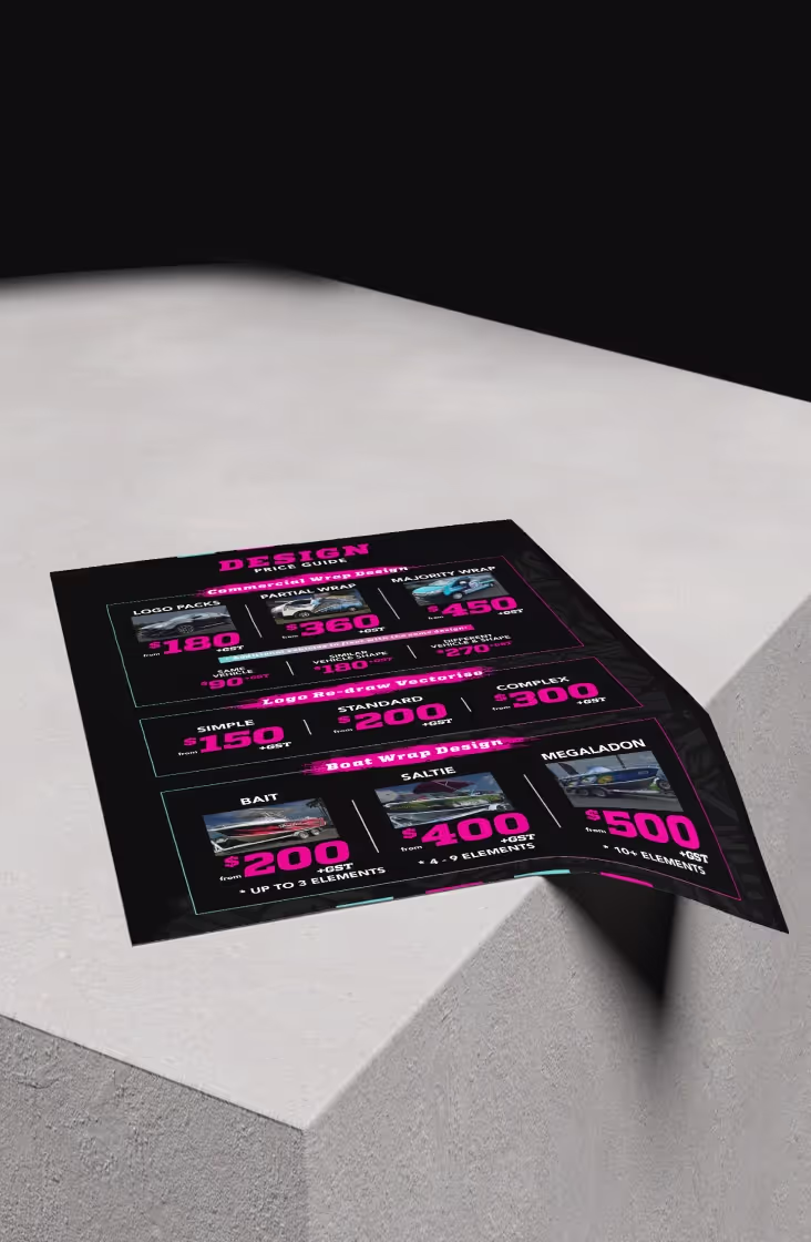 Inspired Signs & Wraps print and digital collateral