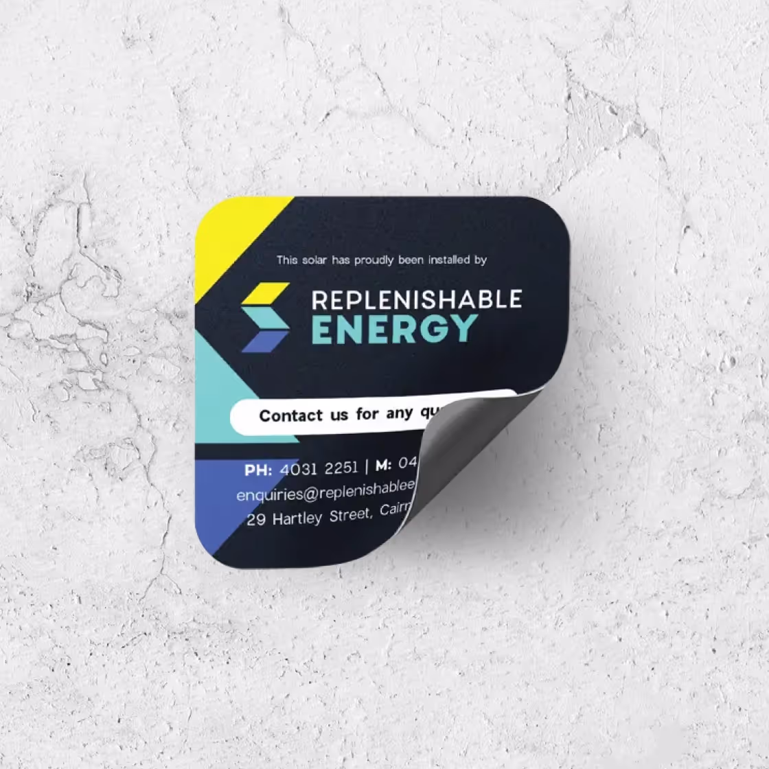 Replenishable Energy logo and brand mark design
