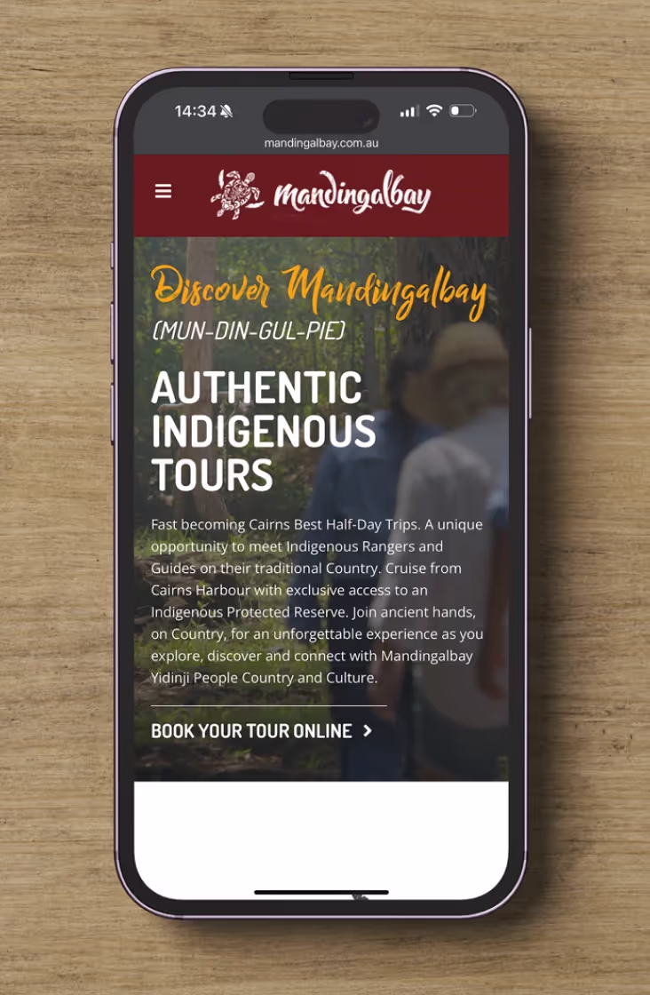 Mandingalbay responsive website layout