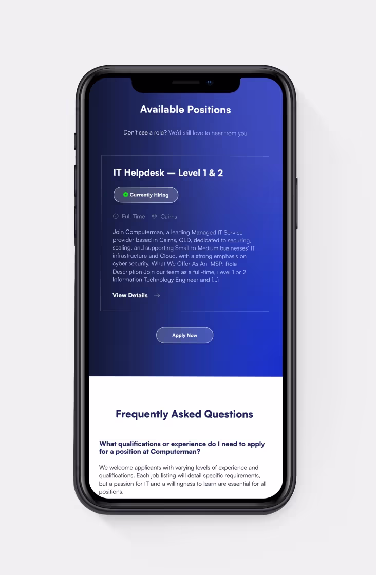 Computerman website interface design