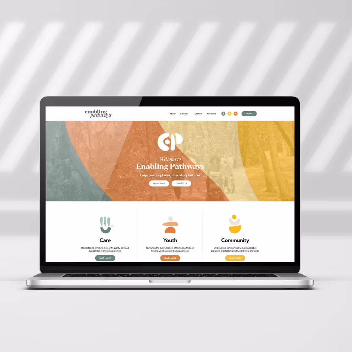Enabling Pathways website interface design