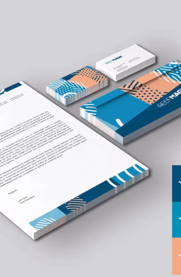 Reef Magic brand colour and type treatment