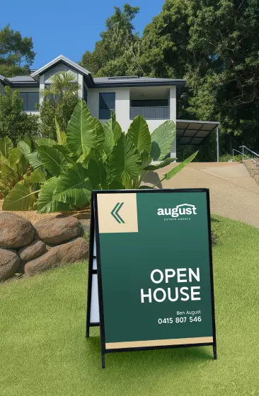 August Estate Agents graphic design collateral