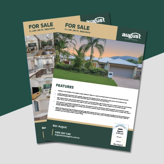 August Estate Agents logo and brand mark design