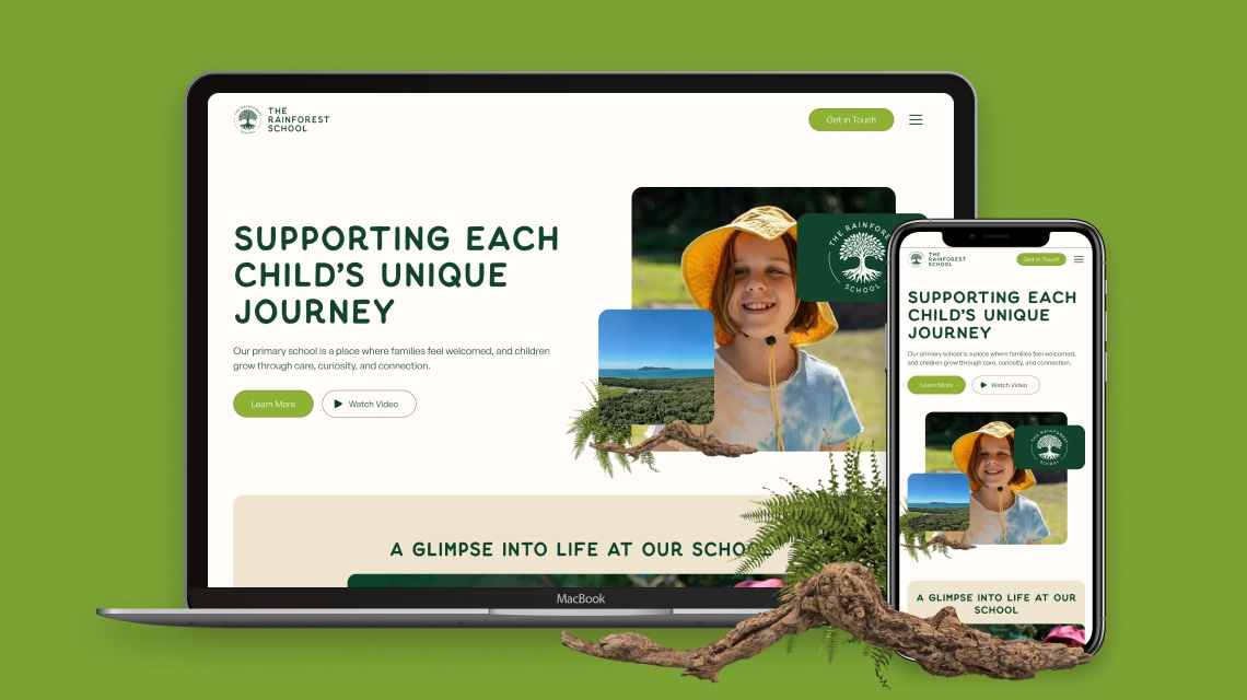 The Rainforest School social media campaign creative