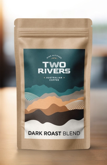 Two Rivers Coffee brand collateral