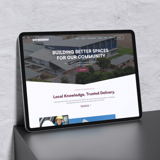 WIP Construction responsive website layout