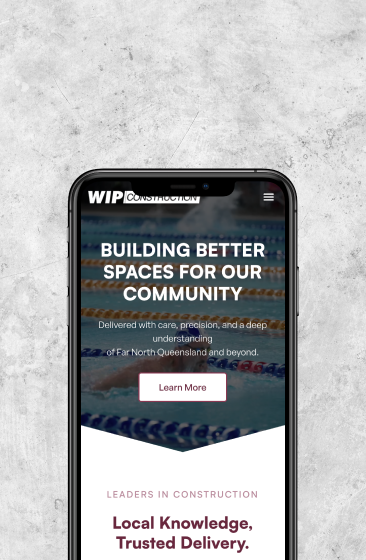 WIP Construction website page design