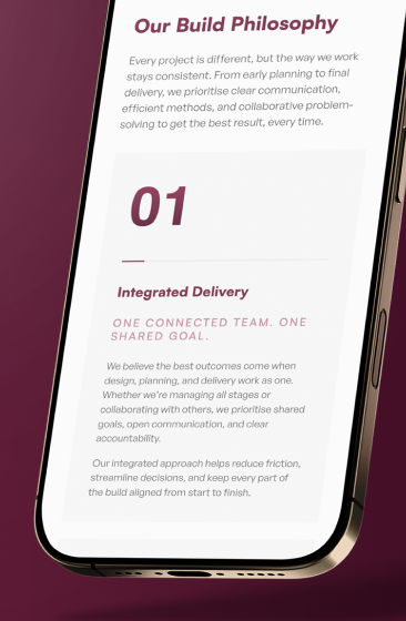 WIP Construction website page design