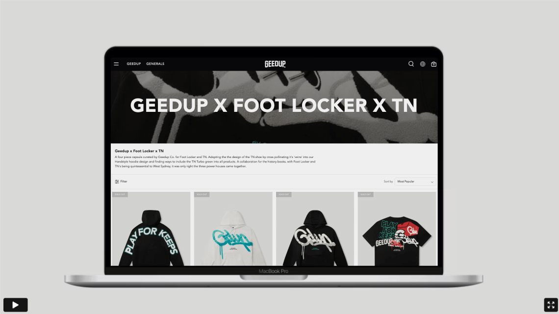 Geedup website homepage design