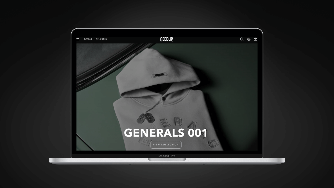 Geedup website design mockup