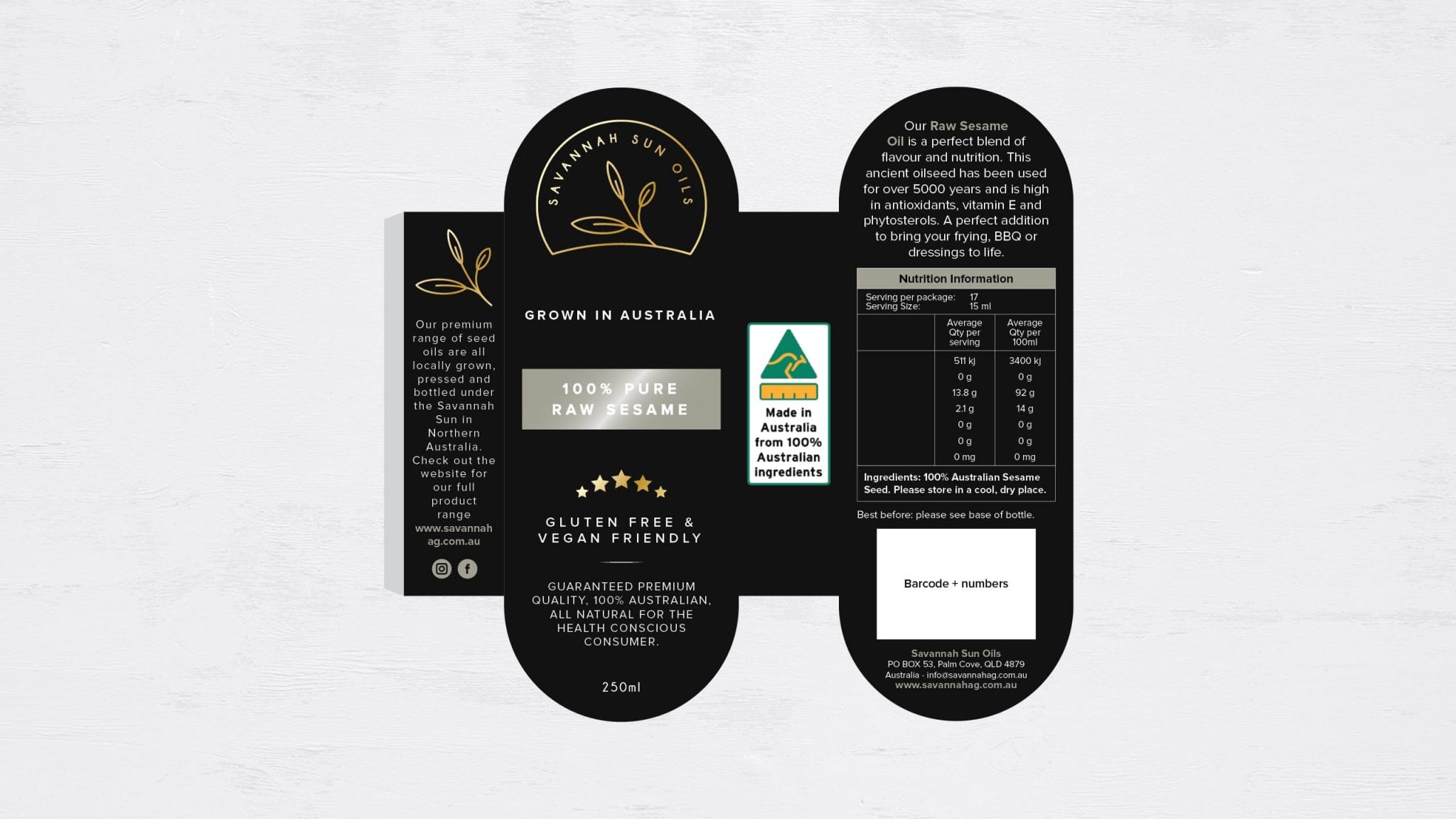 Savannah Sun Oils – Logo & Packaging